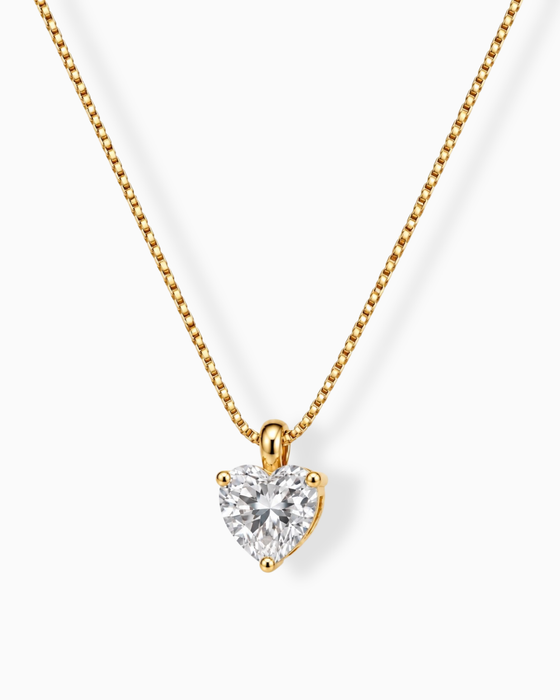 AVERELLE Herzkette Gold mit Zirkonia – 18K Vergoldung